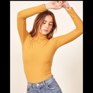 Reformation yellow turtleneck